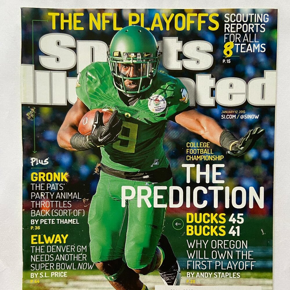 Sports Illustrated Magazine 1/12/2015 Byron Marshall Oregon Ducks Cover W/ Label